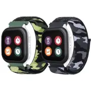 2 Packs Camo Nylon Band Compatible with Gizmo Watch 3 2 1Gabb Watch 3 2 Kids &