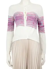 Striped Pattern Knit Cardigan