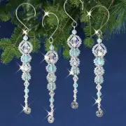 Solid Oak Nostalgic Christmas Beaded Crystal Ornament Kit ~Shimmer Icicles~