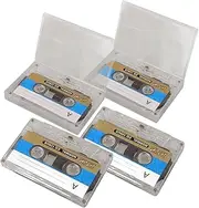 Alipis 4pcs Retro Party Tape Recording Tapes Recording Device Listening Device Music Recording Blank Tapes Recorder Blank Audio Tape Cassette Tape Recordable Empty Audio Tapes Plastic