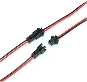 50-10 Pairs 2pin SM Connector Wire L Plug Connectors compatible with SMD 5050 3528 3014 5630 L Strip Strips Cable 22AWG 10cm 20cm (Color : 20CM, Size : 50pairs)