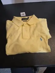 Polo Ralph Lauren Men's Polo Shirt - Size L "Corn" With Baby Blue Horse