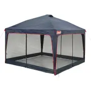 Coleman 3.6 x 3.6m Portable Gazebo LED Lighted with Mesh Walls