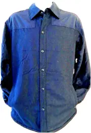 Burton $120 MB Rapid Flannel Jacket Sherpa Lined Navy Blue Men’s Size Medium NWT