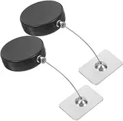 Veemoon 2pcs Retractable Cable Lock with Remote Control Safety Strap Theft Cable Cord for Earphone and Phone Flexible Design for Secure Locking Convenient Remote Accessibility