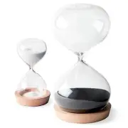 Hourglass Sand Timer - 30 Minute & 5 Minute Timer Set - Improve Productivity ...