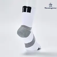 在飛比找momo購物網優惠-【Munsingwear】企鵝牌 男款白色運動彈力中筒襪 M