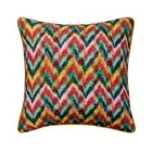 Pillow Cover Yellow 16"x16", Home Decor Burlap Fabric - Chevron Palette