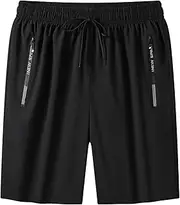 [Generic] Women's Ice Silk Quick Drying Stretch Shorts, Quick Dry Ice Silk Shorts with Zipper Pockets