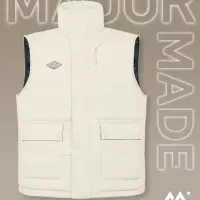 在飛比找momo購物網優惠-【MAJOR MADE】防潑水雙口袋鋪棉背心(#鋪棉背心 #