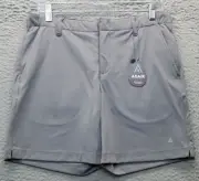Adair Activewear Shorts Mens Medium Gray Nylon Slash Pockets Comfort Ankle Slit