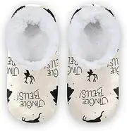 [Caihoyu] Kids Girls Boys Closed Back House Slippers Fuzzy Fleece Anti-Slip Rubber Sole Comfy Slippers Bedroom Home Office Travel Yoga