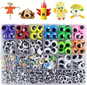 1680Pcs Googly Eyes Self Adhesive, Google Eyes for Crafts, Multi Colored Assorte
