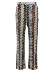 [Missoni] Missoni-Zig Zag Lamé Pantaloni Multicolor-Donna 40IT Multicolor