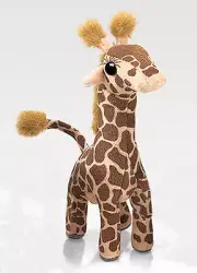 NEW PLUSH SOFT TOY Folkmanis African Giraffe Finger Puppet 10cm - RETIRED