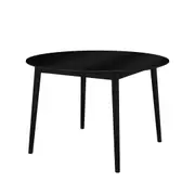 Edna 120cm Round Hardwood Dining Table Black