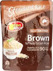 Sun Rice Microwave Medium Grain Brown Rice, 250 G, No Flavour Available