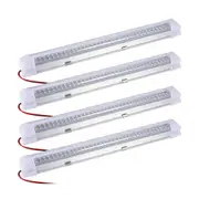 72 LED 12V Interior Light Lamp Strip Bar With On And Off Switch For Car Van Bus - 4pcs