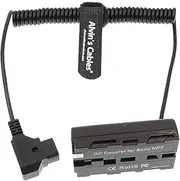 Alvin's Cables NP F550 Dummy Battery to D-Tap Coiled Power Cable for Sony NP F570 NP F970 Atomos Shinobi Atomos Ninja Monitor SmallHD Focus 7
