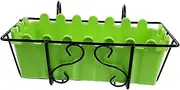 Toddmomy 1set Resin Plastic Balcony Hanging Flowerpot Fine Workmanship for Vertical Space Utilization Colorful Flower Pot for Wall