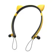 Zw29 Cartoon Cat Ears Shape Stereo Head-Mounted Magnet Bluetooth Earphone