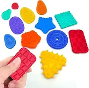 Fidget Sensory Toys for Kids Toddlers: 12 Pack Soft Texture Sensory Toy for Autistic Children Special Needs, Quiet Stress Anxiety Relief Products for Classroom Student, Calm Down Item for Girls Boys