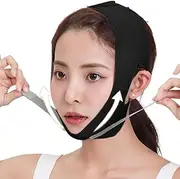 V Face Masks, Reusable V-Line Mask, for Double Chin and Saggy Face Skin, Suitable for All Face Shapes, Black
