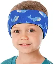 HeySplash Swimming Headband Children, Ear Protection Swimming Children Neoprene Headband with High Elasticity, Velcro Fastening, Swimming Headbands Children Waterproof Swimming Bathing, M, Full Dark