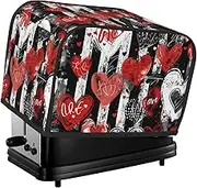 3D Love Heart Print 2 Slice Toaster Cover Fingerprint Bread Maker Protectors,Kitchen Small Appliance Dust Cover