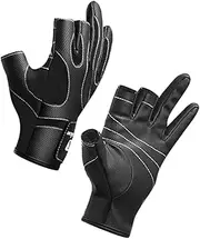 GANAZONO Anti-Slip Winter Gloves for Men Cycling Gloves Half-Finger Design for Fishing and Mobile Use Size l
