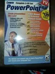 Video Professor Complete 3-CD Set Learn PowerPoint Tutorial PC Software Sealed