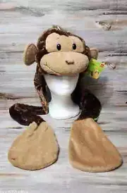 NEW Aurora Mitts'N Hat Cheeky Monkey Animal Hat Unisex Design