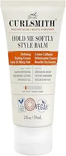 CURLSMITH - Hold Me Softly Style Balm - Vegan Soft Hold Styling Cream for Wavy and Curly Hair, Natural Look (2oz)