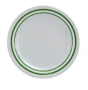 Yanco China PT-110 Pine Tree Green/Beige Melamine 10" dia. Dinner Plate - 2 Doz