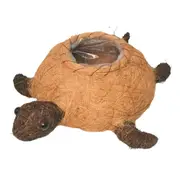 Urban HUSK Turtle Planter Brown 33cm Home Decorative Outdoor Garden Decor