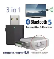 3 in 1 USB Bluetooth 5.0 Audio Transmitter Receiver Adapter For TV PC Car 3.5mm