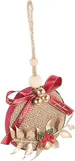 Christmas Tree Creative Wooden Sign Pendant Doll House Christmas Decorations Christmas Tree Decorations Garland Ornament Xmas Pendant Miniature Hanging Decoration Linen
