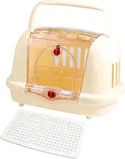 Ｂｅｓｇａ Dog Crate Pet Travel Carrier Breathable Pet Supplies Sturdy Cat Carrier Hard Sided for Cat Dog Kitten Camping Walking, Beige
