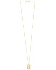 14K Italian Gold Helium Initial Necklace