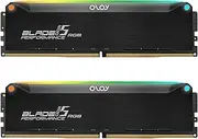 OLOy DDR5 RAM 32GB (2x16GB) Black Hairline Blade RGB 6000 MHz CL32 1.35V Gaming UDIMM (MD5U1660320BRKDA)