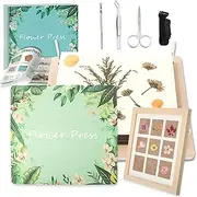 Flower Press Kit, 11.8”x 10.6” Large Wooden Flower Leaf Plant Pressing Kit for Adults & Kids, 10 Layers DIY Pressed Flowers Art Kit with Photo Frame, Drying Preservation Crafts for Flower Plant Lovers