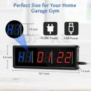 Gym Timer Clock Remote Control Fitness Interval Timer LED Digital Gym Wall Clock