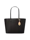 Tory Burch Perry Triple-Compartment Black Leather Tote Bag NWT