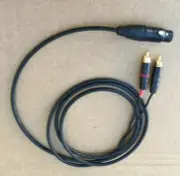 1'FT-25FT Mogami Cable Neutrik gold XLR-F to Dual RCA Balanced Audio sound Mic