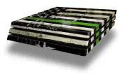 Skin for PS4 Pro Cracked Green Line USA American Flag Playstation 4 Console