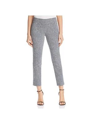 NWT Nic + Zoe Womens Navy High-Rise Pattern Ankle Pants Size 14 $148 M421