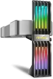 Antec RGB GPU Support Bracket with Graphics Card Holder and Addressable RGB 5V 3PIN RGB Connector, Black