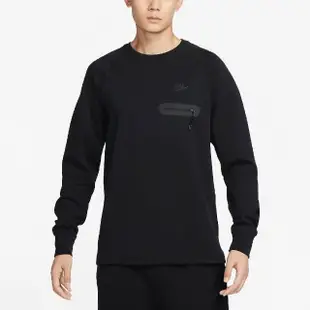 【NIKE 耐吉】長袖 Tech Fleece Lightweight 男款 黑 寬鬆 柔軟 拉鍊 小LOGO 大學T(FD9881-010)