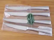 Set of 4 FOUR NEW Estia Stainless CASCADE Steak Knives 8 7/8" Korea Flatware