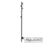 Heated Towel Rail - Vertical SS Round Tube Tree Style 1500mm - Matte Black
